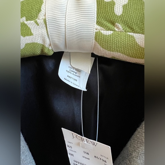 J. Crew Lexington Wool Blazer Classic Sz 0 gray with white tipped - Picture 7 of 8